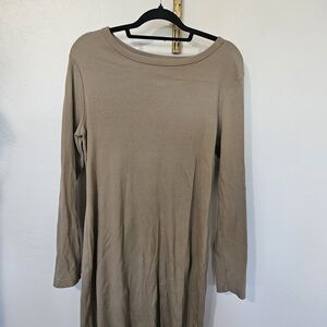 Universal Thread Ribbed Tan Shirt Dress